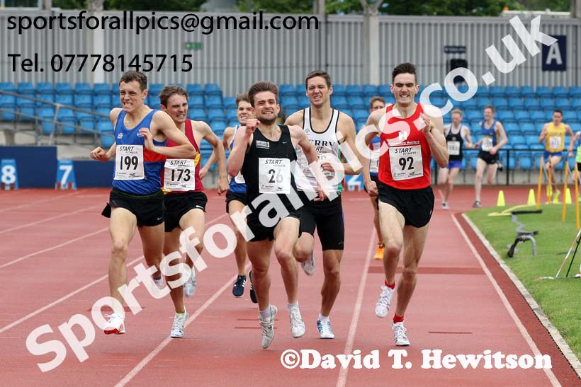 Senior mens 1500 metres, Northern Senior and Under-20s Champs., SportsCity, Manchester. Photo: David T. Hewitson/Sports for All Pics